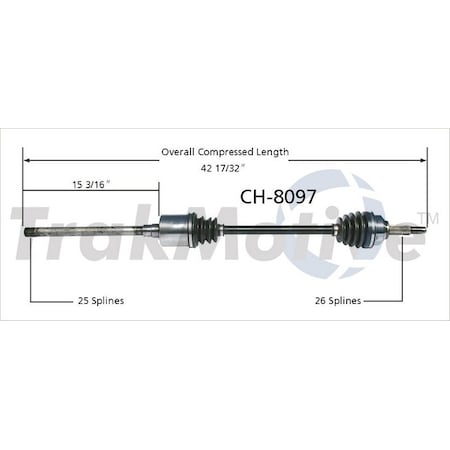 Surtrack Axle Cv Axle Shaft, Ch-8097 CH-8097